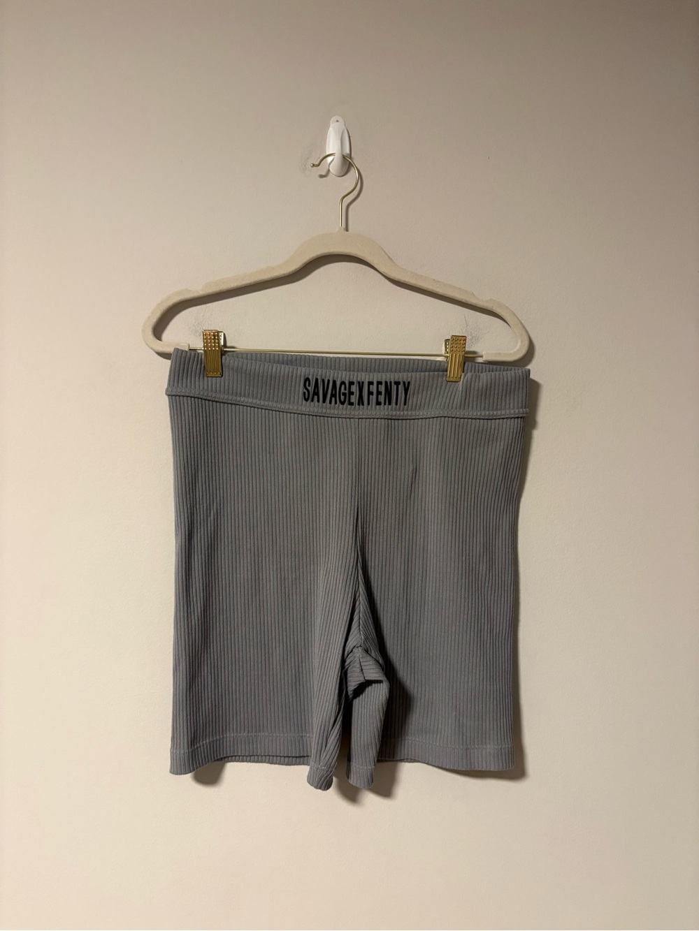 Savage x Fenty Ribbed High Waisted Biker Shorts XL
